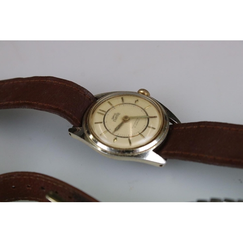 299 - A small collection vintage gents watches to include Smiths Empire, J.W. Benson, Roamer and Oris exam... 