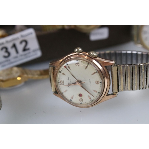 312 - Collection of various watches, to include rare Nivada Alerta alarm watch, Sekonda etc