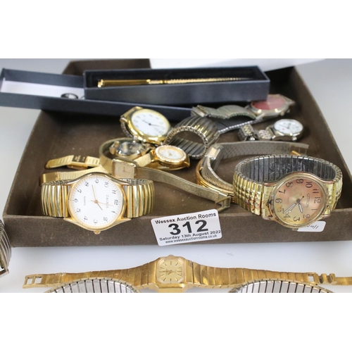 312 - Collection of various watches, to include rare Nivada Alerta alarm watch, Sekonda etc