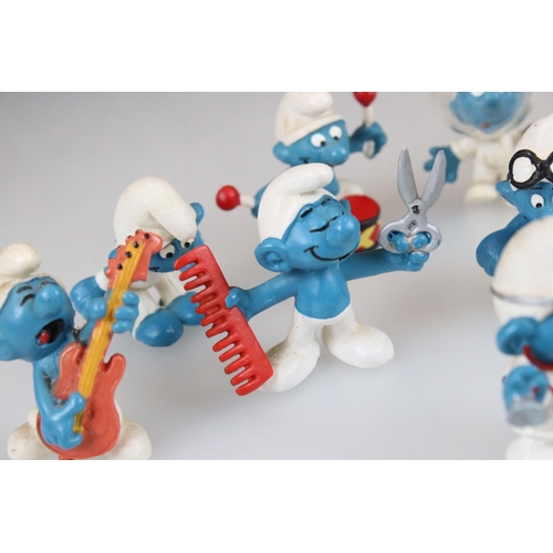 315 - A small collection of approx twelve Smurf figures.