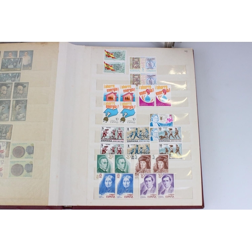 322 - A large collection of mainly mint Spanish / Spain stamps contained within two stock albums.