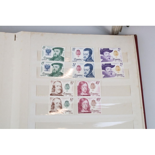 322 - A large collection of mainly mint Spanish / Spain stamps contained within two stock albums.