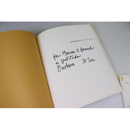 412 - Two signed Barbara Hepworth 1st edition books to include 'Drawings from a sculptures landscape' and ... 