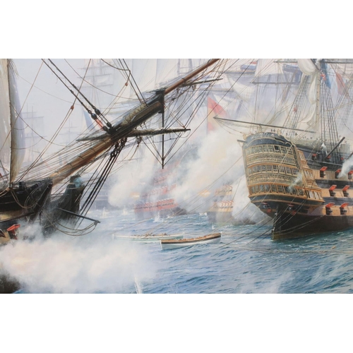 512 - Steven Dews (British b. 1949) Gouttelette Limited Edition Print titled ' Temeraire opens fire, Battl... 