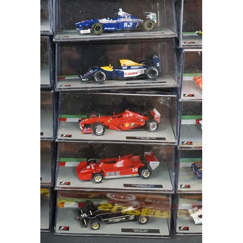 1098 - 50 Cased F1 Formula One World Championship Grand Prix diecast models to include Tyrrell 006 - 1973 J... 