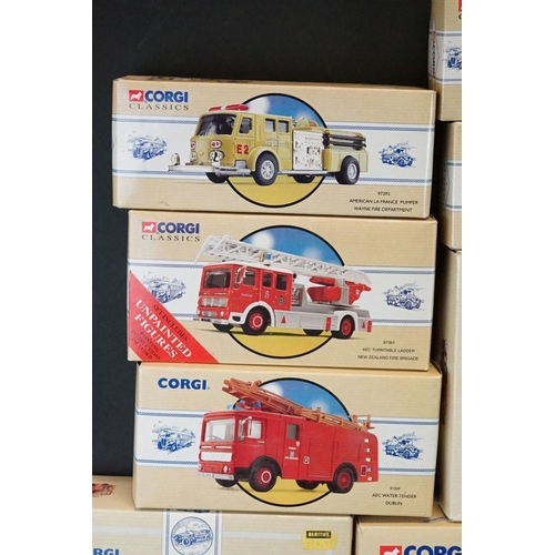 1099 - 25 Boxed Corgi Classic diecast fire vehicles with certificates to include 9 x Classic Fire Vehicles ... 