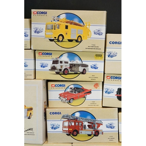 1099 - 25 Boxed Corgi Classic diecast fire vehicles with certificates to include 9 x Classic Fire Vehicles ... 