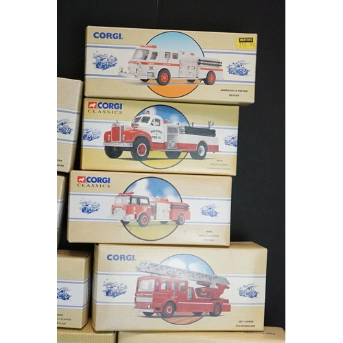 1099 - 25 Boxed Corgi Classic diecast fire vehicles with certificates to include 9 x Classic Fire Vehicles ... 