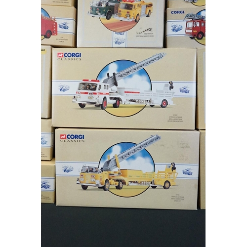 1099 - 25 Boxed Corgi Classic diecast fire vehicles with certificates to include 9 x Classic Fire Vehicles ... 