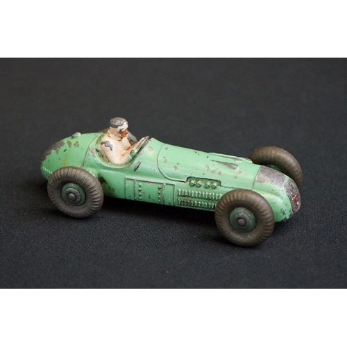 1281 - Eight Mid 20th C Dinky diecast racing car models to include 23F Alfa-Romeo, 23G Cooper-Bristol, 23K ... 