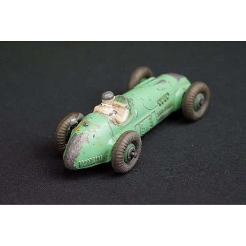 1281 - Eight Mid 20th C Dinky diecast racing car models to include 23F Alfa-Romeo, 23G Cooper-Bristol, 23K ... 