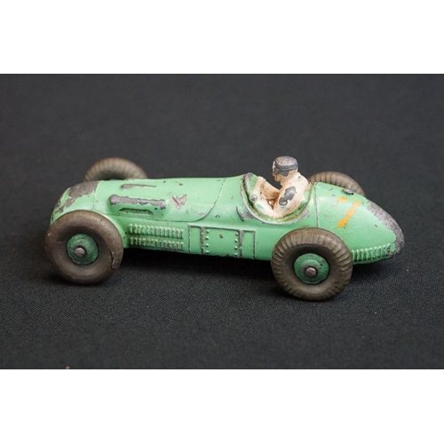 1281 - Eight Mid 20th C Dinky diecast racing car models to include 23F Alfa-Romeo, 23G Cooper-Bristol, 23K ... 