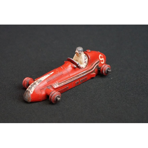 1281 - Eight Mid 20th C Dinky diecast racing car models to include 23F Alfa-Romeo, 23G Cooper-Bristol, 23K ... 