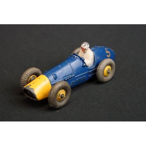 1281 - Eight Mid 20th C Dinky diecast racing car models to include 23F Alfa-Romeo, 23G Cooper-Bristol, 23K ... 