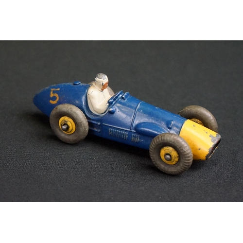 1281 - Eight Mid 20th C Dinky diecast racing car models to include 23F Alfa-Romeo, 23G Cooper-Bristol, 23K ... 