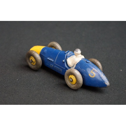 1281 - Eight Mid 20th C Dinky diecast racing car models to include 23F Alfa-Romeo, 23G Cooper-Bristol, 23K ... 