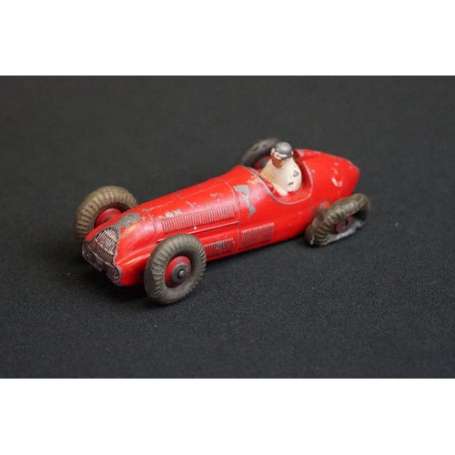 1281 - Eight Mid 20th C Dinky diecast racing car models to include 23F Alfa-Romeo, 23G Cooper-Bristol, 23K ... 