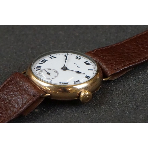 193 - WW1 Cyma trench watch with Dennison case