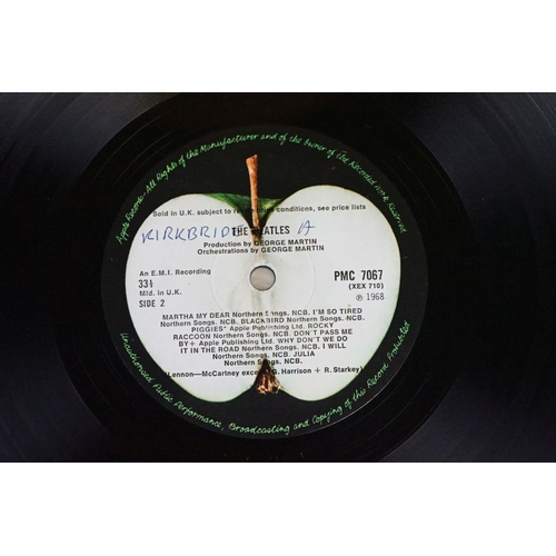 121 - Vinyl - 5 The Beatles LP's to include The White Album No. 0298065 top loader sleeve has tape repairs... 