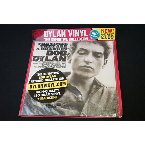 166 - Vinyl - 14 Bob Dylan LP's to include Triplicate ltd numbered edition still in shrink, Rough And Rowd... 