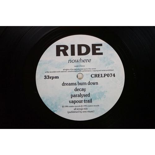 39 - Vinyl - Ride - Nowhere (UK 1990 1st press, embossed sleeve, Creation Records CRELP 074 ) EX / EX + p... 