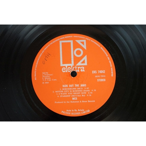 40 - Vinyl - MC5 - Kick Out The Jams (1969 UK 1st pressing orange / silver labels, Elektra Records, EKS 7... 