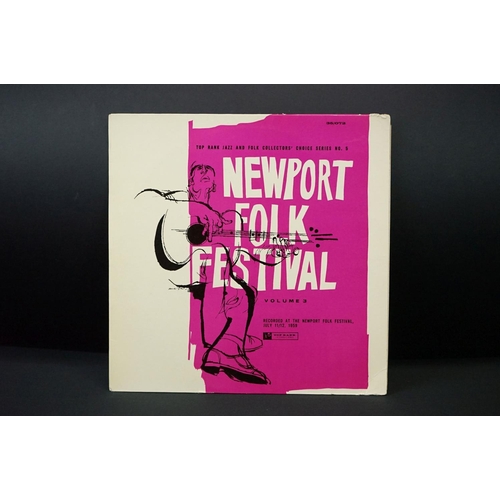 70 - Vinyl - Folk / Rock N Roll / Skiffle - 10 albums and 3 EP's including: Newport Folk Festival Vol. 2 ... 