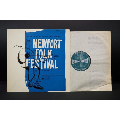 70 - Vinyl - Folk / Rock N Roll / Skiffle - 10 albums and 3 EP's including: Newport Folk Festival Vol. 2 ... 