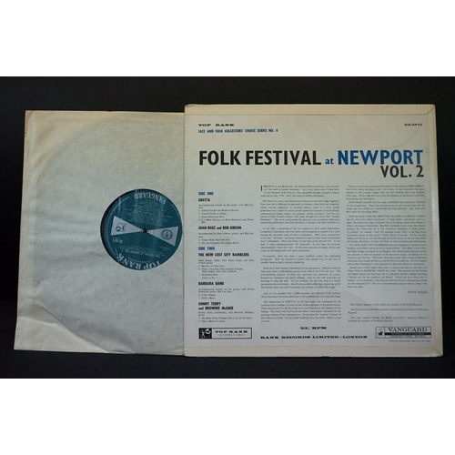 70 - Vinyl - Folk / Rock N Roll / Skiffle - 10 albums and 3 EP's including: Newport Folk Festival Vol. 2 ... 