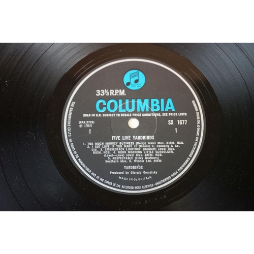 80 - Vinyl - Yardbirds - Five Live Yardbirds on Columbia 33SX 1677.  Sleeve & Vinyl Ex.  Sleeve has small... 