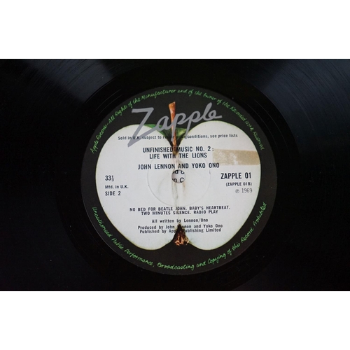 81 - Vinyl - John Lennon / Yoko Ono Unfinished Music No. 2: Life With The Lions on Zapple (ZAPPLE 01).  S... 