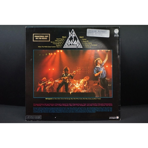 92 - Vinyl - 3 Def Leppard LP's to include On Through The Night (Vertigo 9102040) gold promo stamp to rea... 