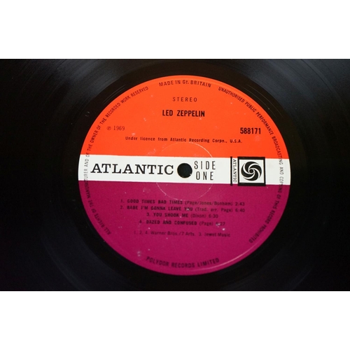 99 - Vinyl - Three Led Zeppelin LP's to include I (588 171) plum Atlantic labels, sleeve is Vg with some ... 