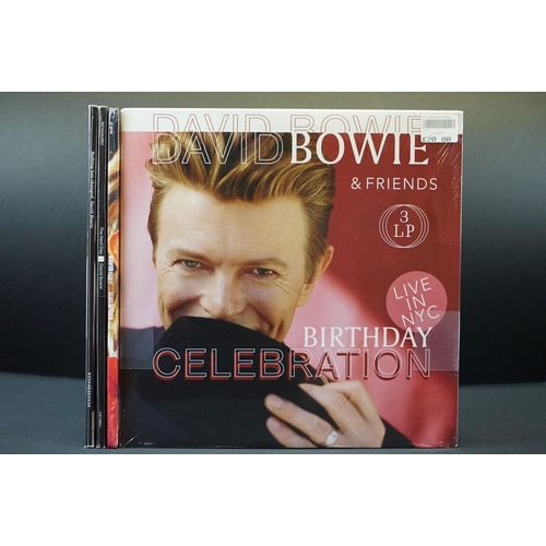 350 - Vinyl - Four David Bowie recent release LPs to include Birthday Celebration, Glass Spider Live, Noth... 