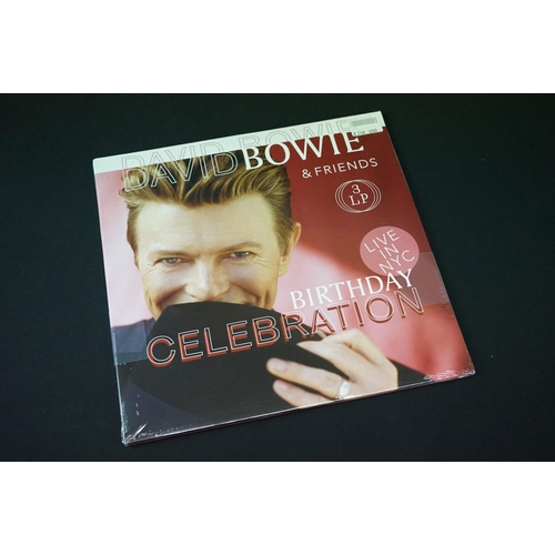 350 - Vinyl - Four David Bowie recent release LPs to include Birthday Celebration, Glass Spider Live, Noth... 