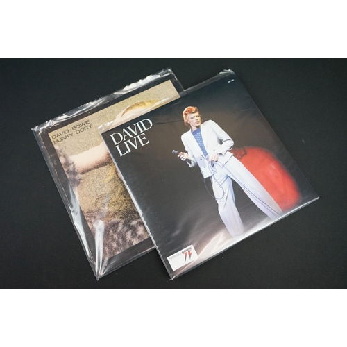 104 - Vinyl - 16 David Bowie LP's spanning his career including reissues and private pressings including B... 