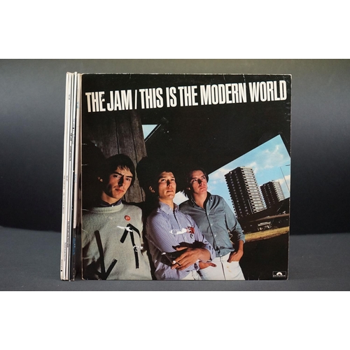 690 - Vinyl - The Jam - 6 Original UK albums, including: This Is The Modern World (1977, 2383 475) VG / VG... 