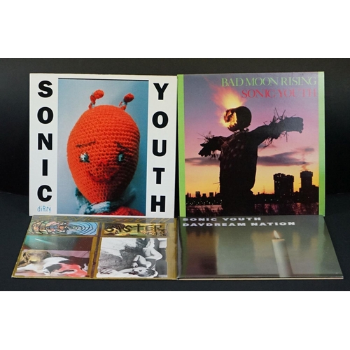 651 - Vinyl - Sonic Youth - 4 UK 1st pressing albums, to include: Bad Moon Rising (1985, UK, Blast First R... 