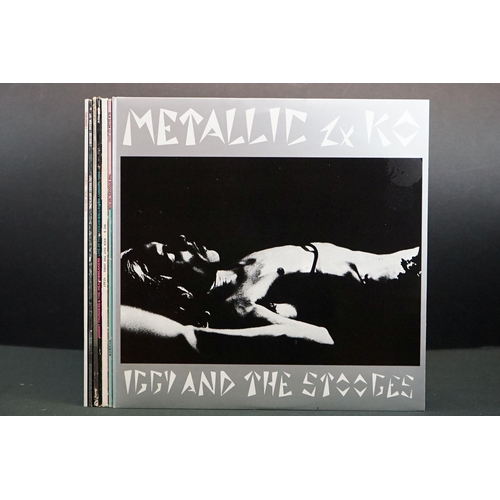 659 - Vinyl - Proto Punk - 7 albums, to include: Iggy And The Stooges - Metallic 2×KO (1988, French Double... 