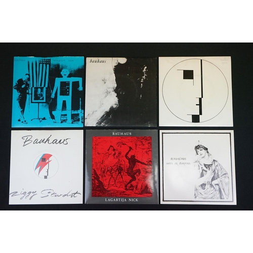 239 - Vinyl - Bauhaus - 6 Original UK 7” singles, including: Telegram Sam (1980, 4AD Records, AD 17) VG+ /... 