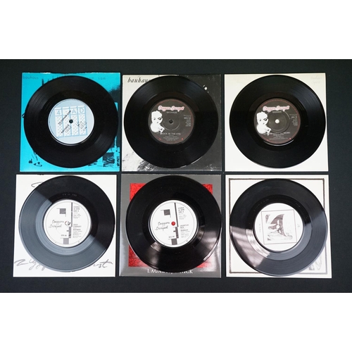 239 - Vinyl - Bauhaus - 6 Original UK 7” singles, including: Telegram Sam (1980, 4AD Records, AD 17) VG+ /... 