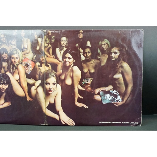 1 - Vinyl - Jimi Hendrix Electric Ladyland LP on Track 612008/9, stereo, blue text, Jimi to left, Noel &... 