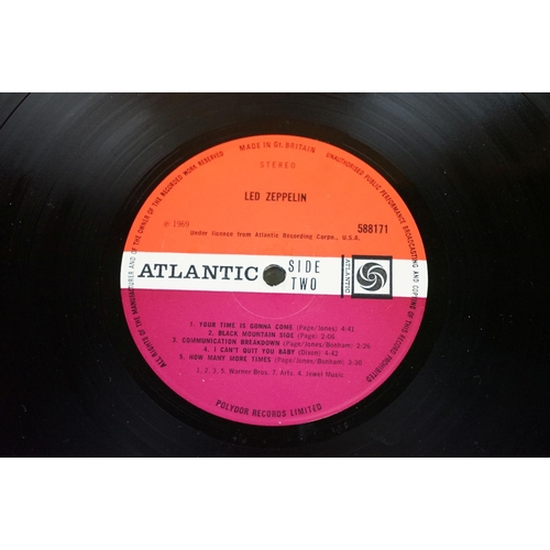 17 - Vinyl - Led Zeppelin One LP on Atlantic 588171 orange sleeve lettering with grey stripe at bottom, r... 