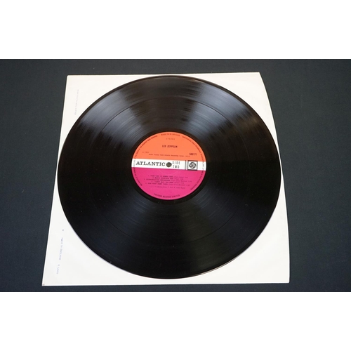 17 - Vinyl - Led Zeppelin One LP on Atlantic 588171 orange sleeve lettering with grey stripe at bottom, r... 