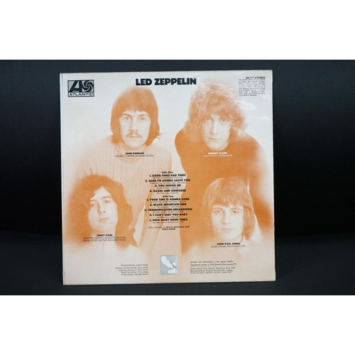 17 - Vinyl - Led Zeppelin One LP on Atlantic 588171 orange sleeve lettering with grey stripe at bottom, r... 