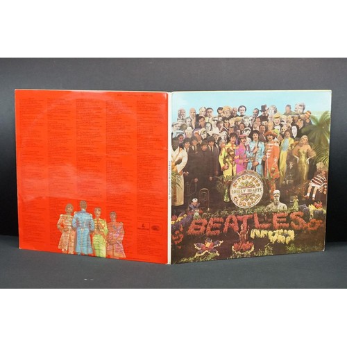 14 - Vinyl - The Beatles Sgt Pepper LP (PMC 7027) yellow and black label, including ' Gramophone Co Ltd '... 