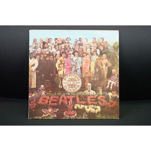 14 - Vinyl - The Beatles Sgt Pepper LP (PMC 7027) yellow and black label, including ' Gramophone Co Ltd '... 