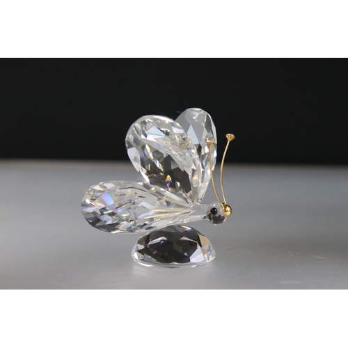 17 - Five Boxed Swarovski Crystal Animals including Dragonfly 7615 000 004, Butterfly 7483 000 001, Lion ... 