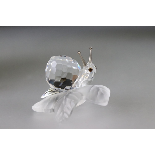 17 - Five Boxed Swarovski Crystal Animals including Dragonfly 7615 000 004, Butterfly 7483 000 001, Lion ... 