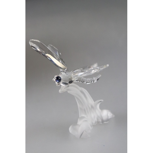 17 - Five Boxed Swarovski Crystal Animals including Dragonfly 7615 000 004, Butterfly 7483 000 001, Lion ... 